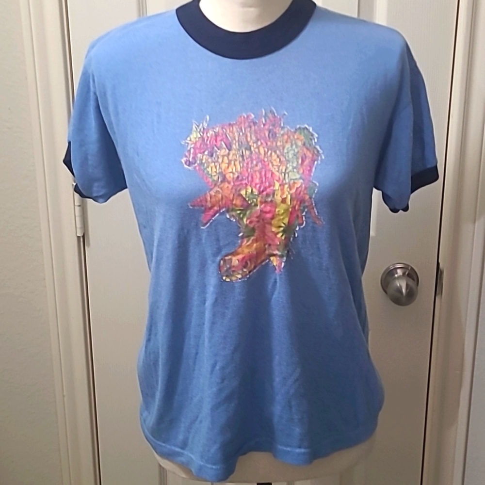VINTAGE Gem and the Holograms Shirt from 80s...Used small stain